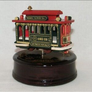 San Francisco Collectible Cable Car Turning Table Top Music Box